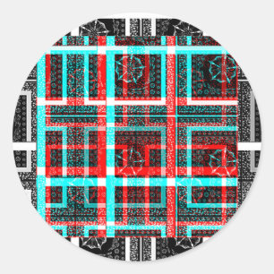 My Square Maze Design Classic Round Sticker