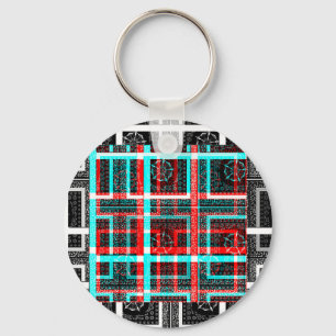 My Square Maze Design Key Ring