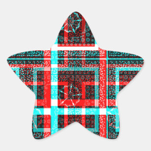My Square Maze Design Star Sticker