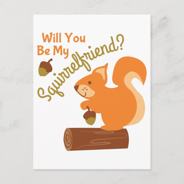 My Squirrel Friend Postcard (Front)