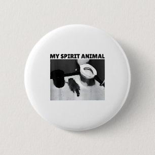 My Srit Animal Funny Drunk Raccoon Meme  6 Cm Round Badge