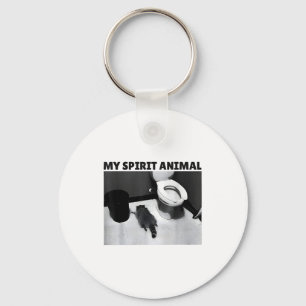 My Srit Animal Funny Drunk Raccoon Meme  Key Ring