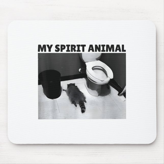 My Srit Animal Funny Drunk Raccoon Meme  Mouse Pad (Front)