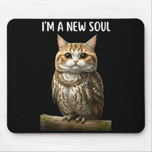 My Srit Animal Funny Meowl, Cursed Cat Owl Brainro Mouse Pad