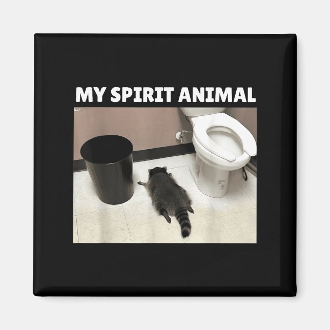 My Srit Animal Raccoon Trash Panda Drunk In The Ba Magnet (Front)