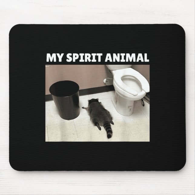 My Srit Animal Raccoon Trash Panda Drunk In The Ba Mouse Pad (Front)