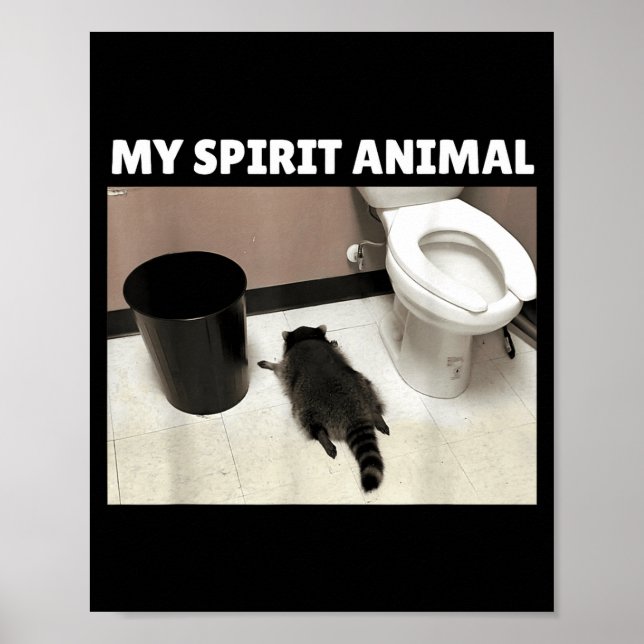 My Srit Animal Raccoon Trash Panda Drunk In The Ba Poster (Front)