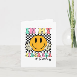 My Staar Era Retro Smile Teacher Kids Testing Test Card