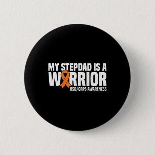 My Stepdad Is A Warrior Orange Ribbon Rsdcrps Awar 6 Cm Round Badge