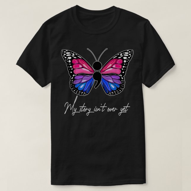 My Story Is Not Yet Butterfly, Spread Mental Healt T-Shirt (Design Front)