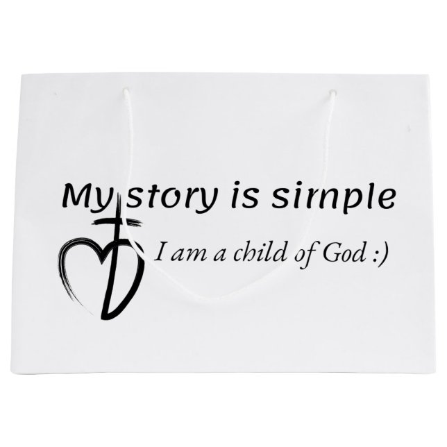 My story is simple large gift bag (Front)