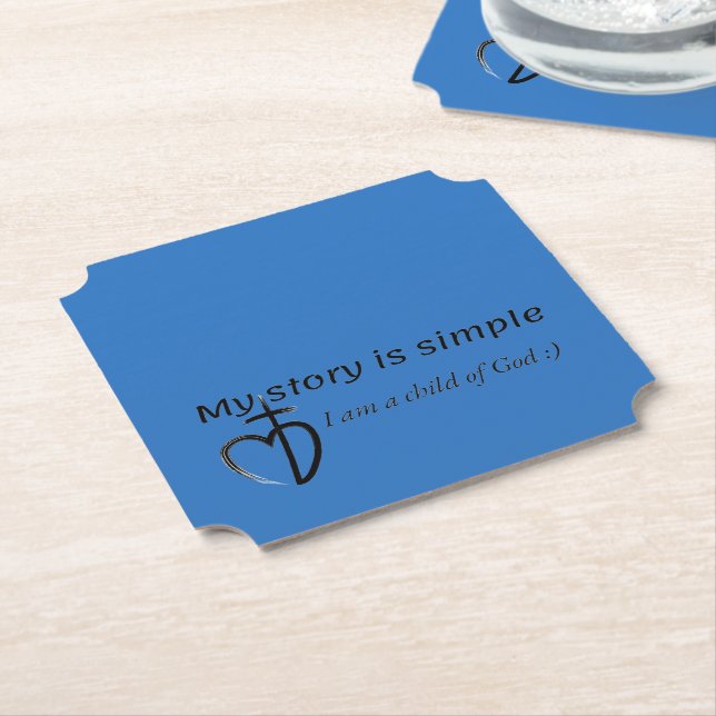 My story is simple paper coaster (Angled)