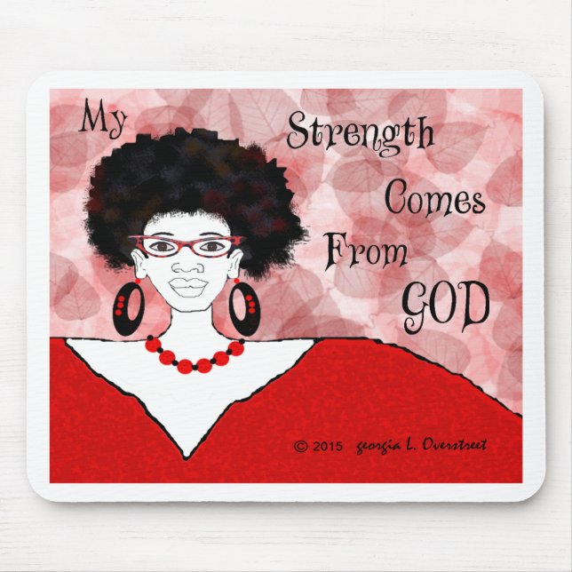 my strength comes from you mouse pad (Front)