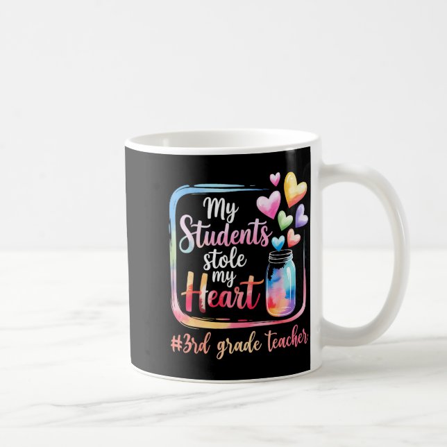 My Student Stole My Heart 3rd Grade Teacher Valent Coffee Mug (Right)