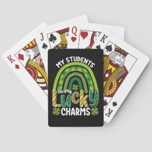 My Students Are My Lucky Charms St Patrick's Day Playing Cards