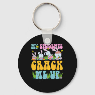 My Students Crack Me Up Bunny Teacher Happy Easter Key Ring