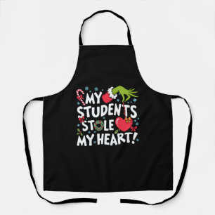 My Students Stole My Heart Christmas Xmas Teacher  Apron