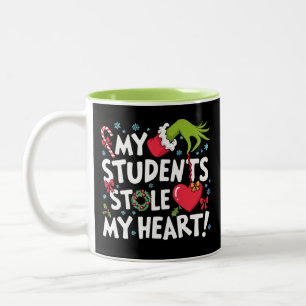 My Students Stole My Heart Christmas Xmas Teacher Two-Tone Coffee Mug