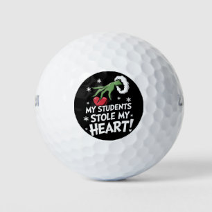 My Students Stole My Heart Xmas Christmas Teacher  Golf Balls