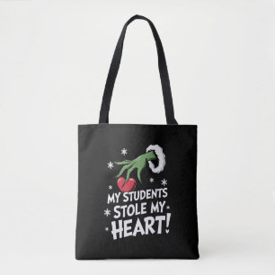 My Students Stole My Heart Xmas Christmas Teacher Tote Bag