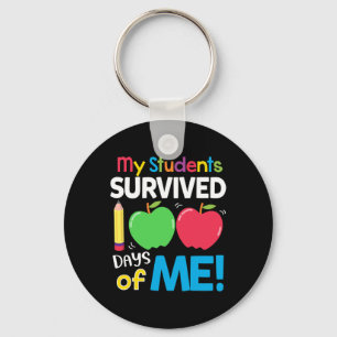 My Students Survived 100 Days of Me 100th Day of S Key Ring