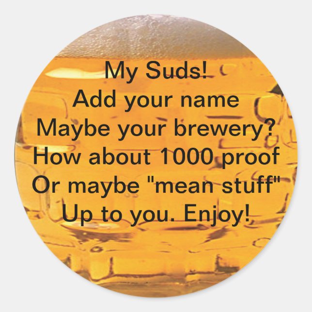 My suds beer labels (Front)
