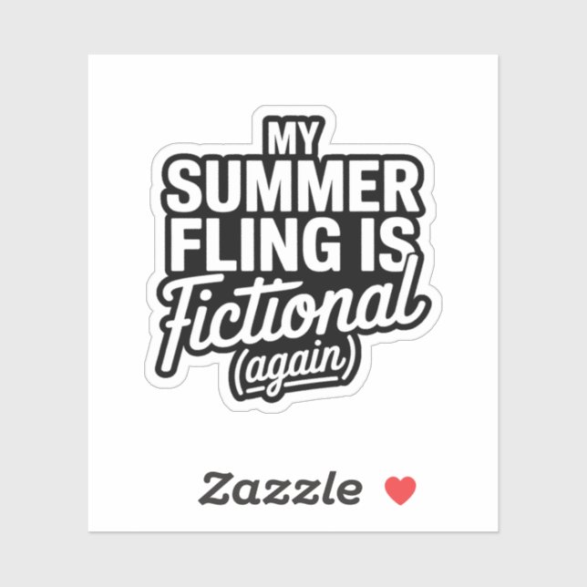 My Summer Fling Is Fictional Again Funny Book  (Sheet)