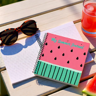 My Summer Journal pink watermelon notebook
