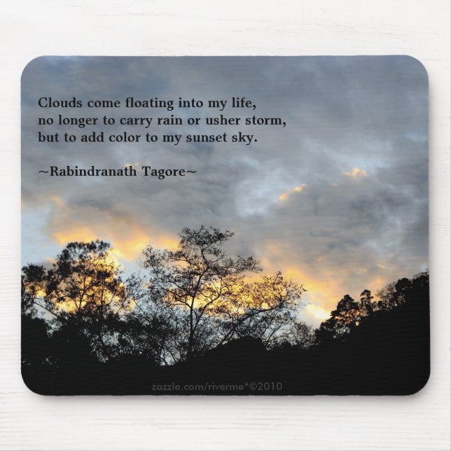 My Sunset Sky/ Tagore Quotes Mouse Pad (Front)