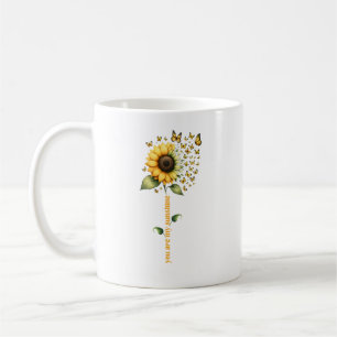 My Sunshine Butterflies Sunflower Personalised Coffee Mug