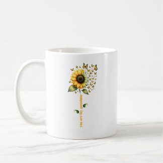 My Sunshine Butterflies Sunflower Personalised Coffee Mug