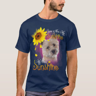 My Sunshine Cairn Terrier Dog With Sunflowers Prem T-Shirt