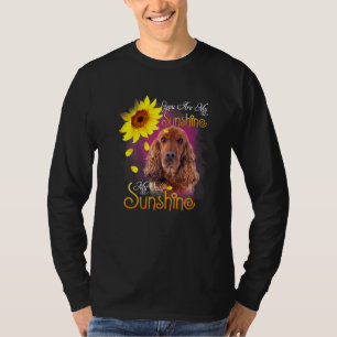My Sunshine Cocker Spaniel Dog With Sunflowers T-Shirt