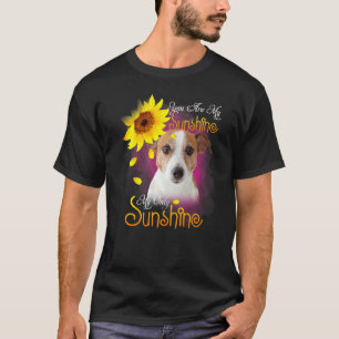 My Sunshine Jack Russell Terrier Dog With Sunflowe T-Shirt