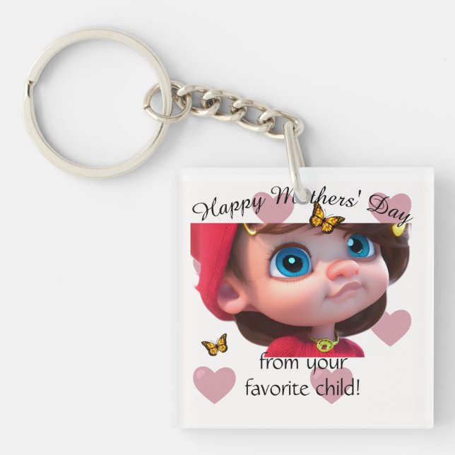 My super cool mum key ring (Front)
