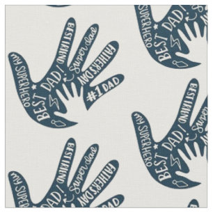My Super Hero Best Dad Cotton Fabric