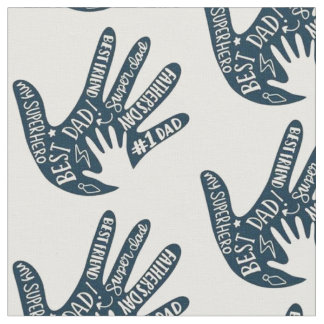 My Super Hero Best Dad Cotton Fabric