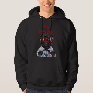 My Super Hero Pug! The cutest pug on store. Premiu Hoodie