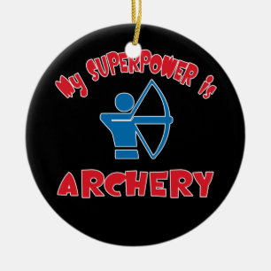My Superpower is Archery Ceramic Tree Decoration