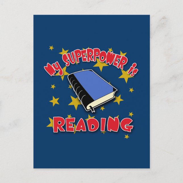 My Superpower is Reading Postcard (Front)