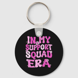 My Support Squad Era Groovy Breast Cancer Awarenes Key Ring