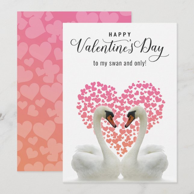 My Swan and Only Valentine Holiday Card (Front/Back)