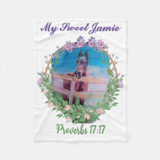 My sweat Jamie, scripture Fleece Blanket