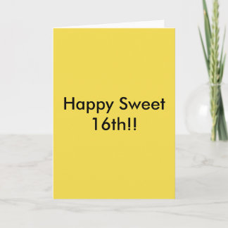 My Sweet 16th Intent Greeting Card