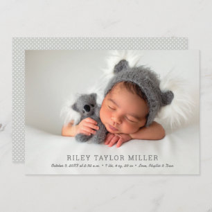 My Sweet Baby Photo Birth Announcement