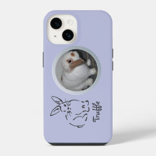 My Sweet Bunny, Pet Photo and Name rabbit sketch iPhone 14 Case