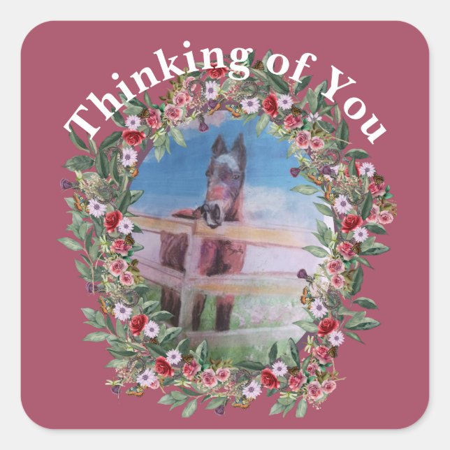 my sweet jamie thinking of you square sticker (Front)