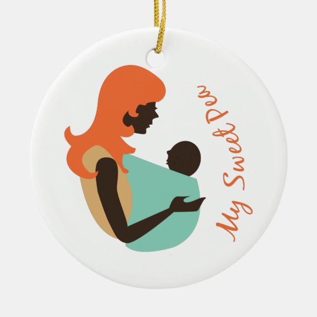 My Sweet Pea Ceramic Ornament (Front)