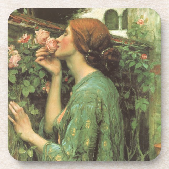 My Sweet Rose, or Soul of the Rose by Waterhouse Coaster (Front)
