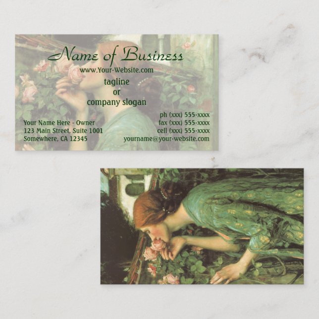 My Sweet Rose (Soul of the Rose) by Waterhouse Business Card (Front/Back)